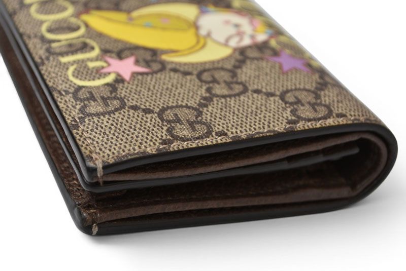 Gucci Mini Wallet Bifold Fold GG Supreme Bananya Print Beige — view 4