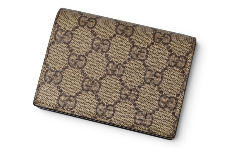 Gucci Mini Wallet Bifold Fold GG Supreme Bananya Print Beige — view 3