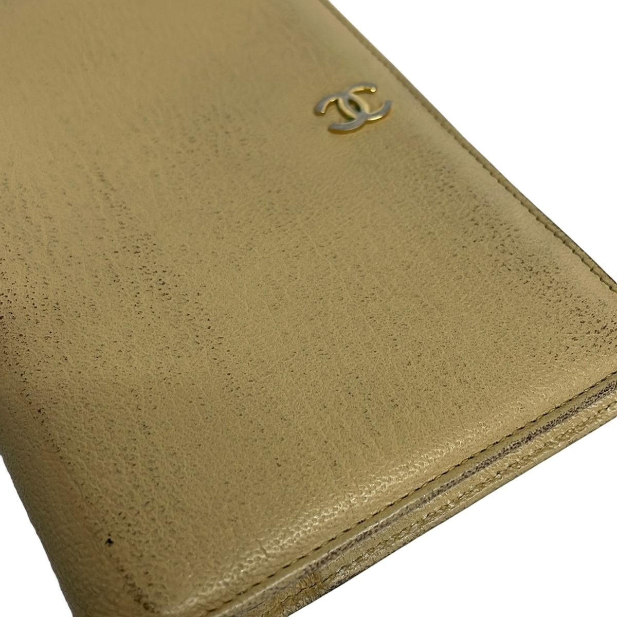 Chanel Bifold Wallet Beige Leather — view 7