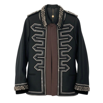 Gucci Dead Runway Studs Chain Decoration Napoleon Jacket 44 Frida Giannini