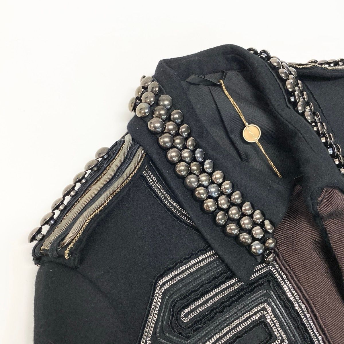 Gucci Dead Runway Studs Chain Decoration Napoleon Jacket 44 Frida Giannini — view 6