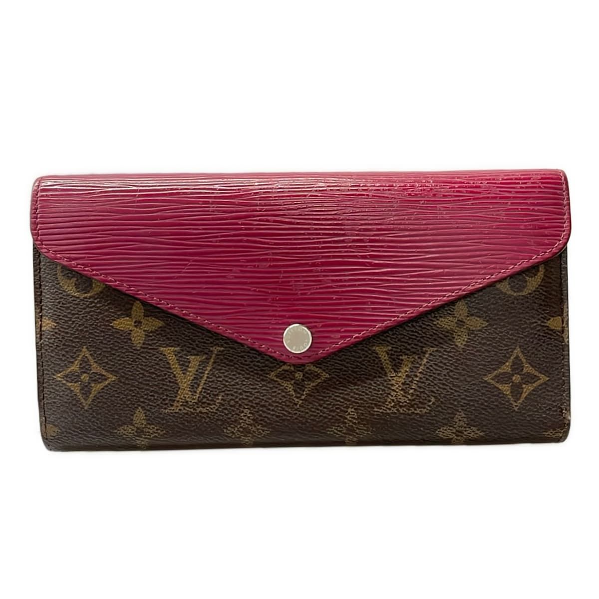 Louis Vuitton Wallet Monogram Portefeuille Marie le Long Fuchsia Leather