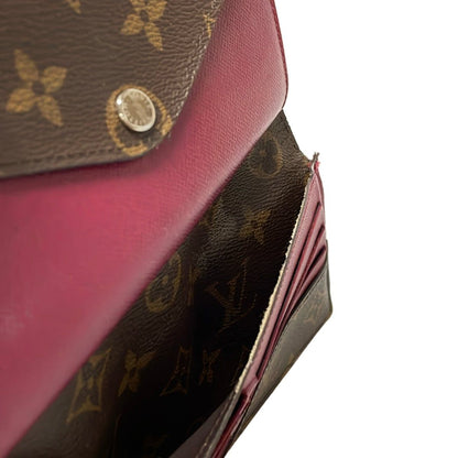 Louis Vuitton Wallet Monogram Portefeuille Marie le Long Fuchsia Leather — view 6