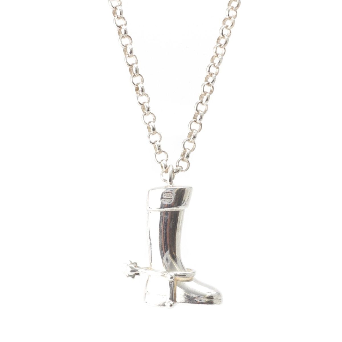 Gucci Boots Motif Chain Necklace 925 Sterling Silver — view 2