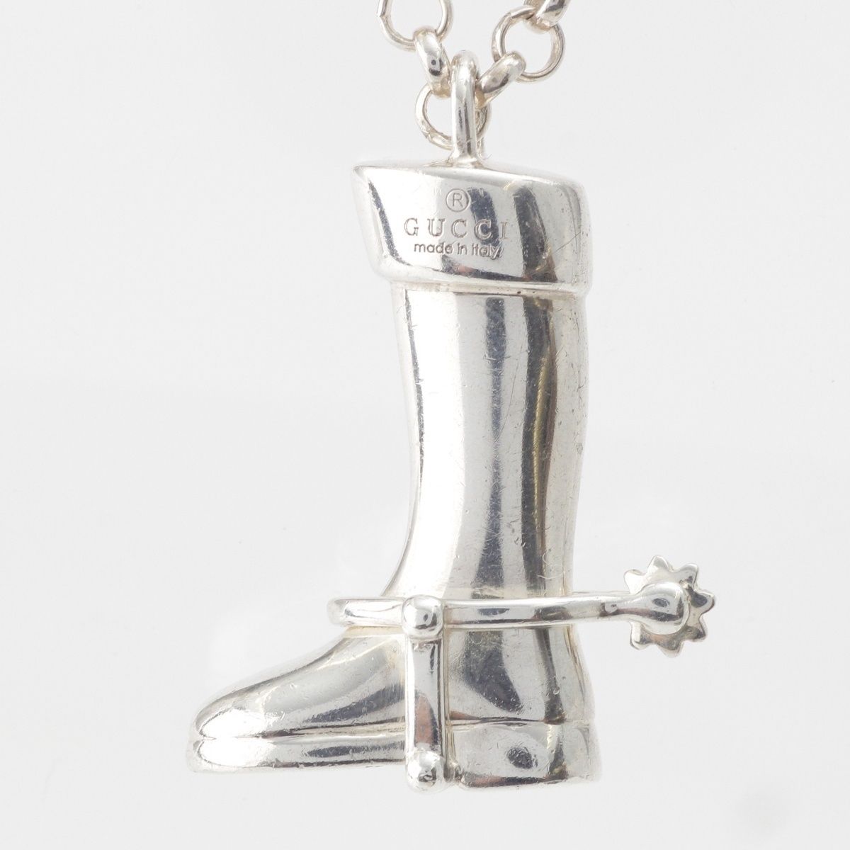 Gucci Boots Motif Chain Necklace 925 Sterling Silver — view 4