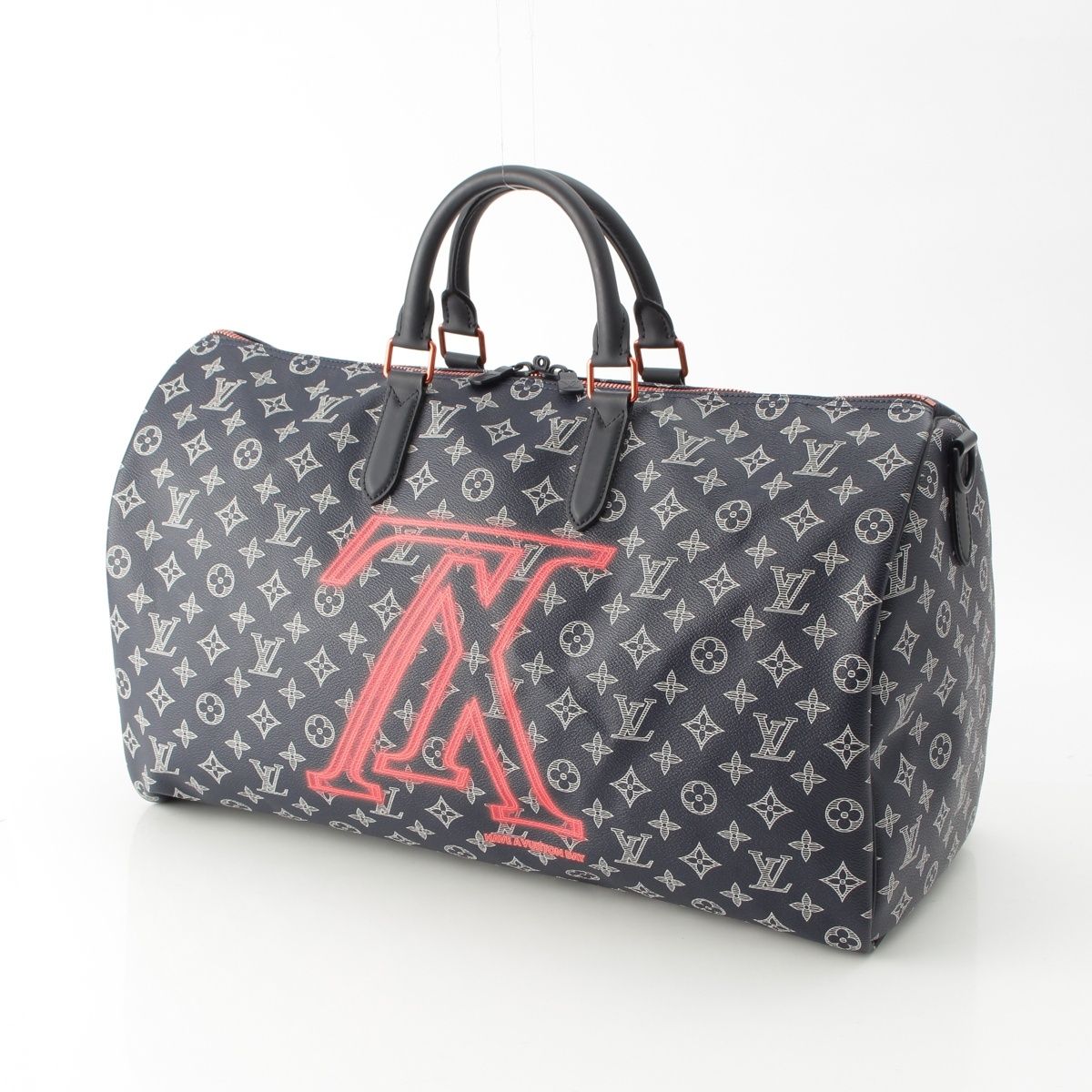 Louis Vuitton Keepall Bandouliere 50 Monogram Ink Upside Down Jacket Boston — view 2