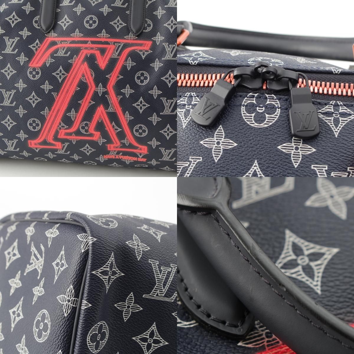 Louis Vuitton Keepall Bandouliere 50 Monogram Ink Upside Down Jacket Boston — view 8