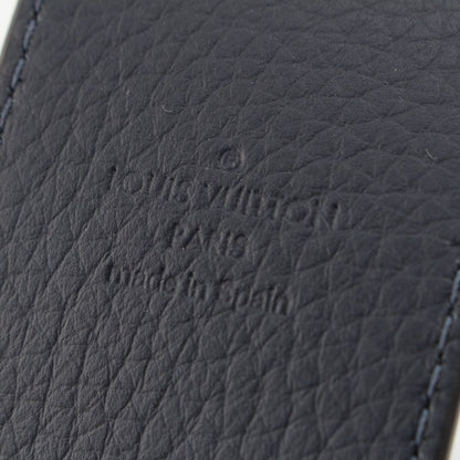 Louis Vuitton Leather Logo Shoulder Strap Volcano Orange Navy — view 8