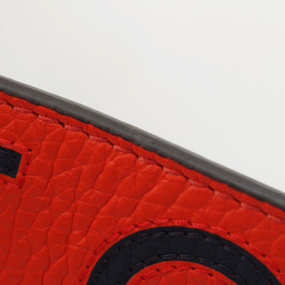 Louis Vuitton Leather Logo Shoulder Strap Volcano Orange Navy — view 6