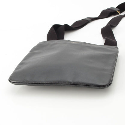 Saint Laurent Crossbody Leather Shoulder Bag Black — view 5