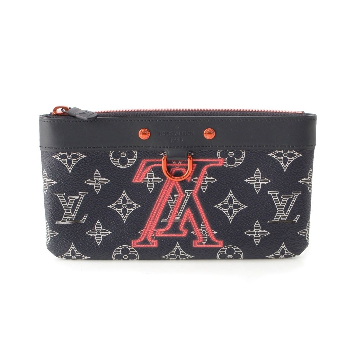 Louis Vuitton Pochette Apollo PM Monogram Ink Zip Pouch Navy