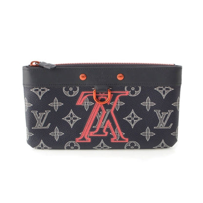 Louis Vuitton Pochette Apollo PM Monogram Ink Zip Pouch Navy