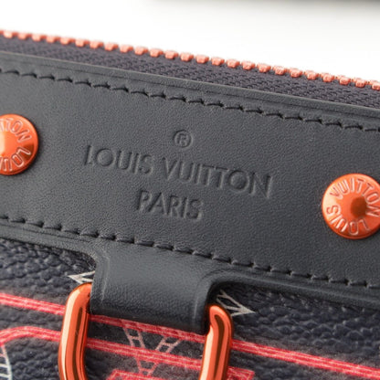 Louis Vuitton Pochette Apollo PM Monogram Ink Zip Pouch Navy — view 6