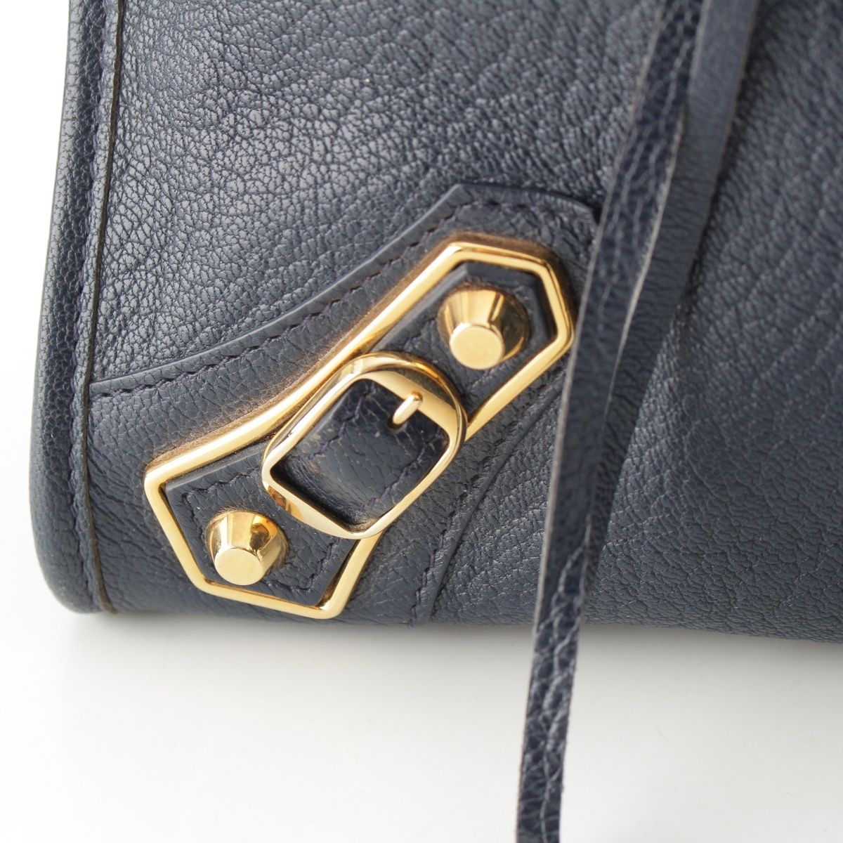 Balenciaga the City Leather 2-Way Shoulder Handbag Blue — view 8