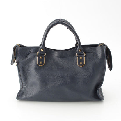 Balenciaga the City Leather 2-Way Shoulder Handbag Blue — view 4