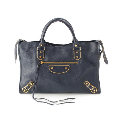 Balenciaga the City Leather 2-Way Shoulder Handbag Blue