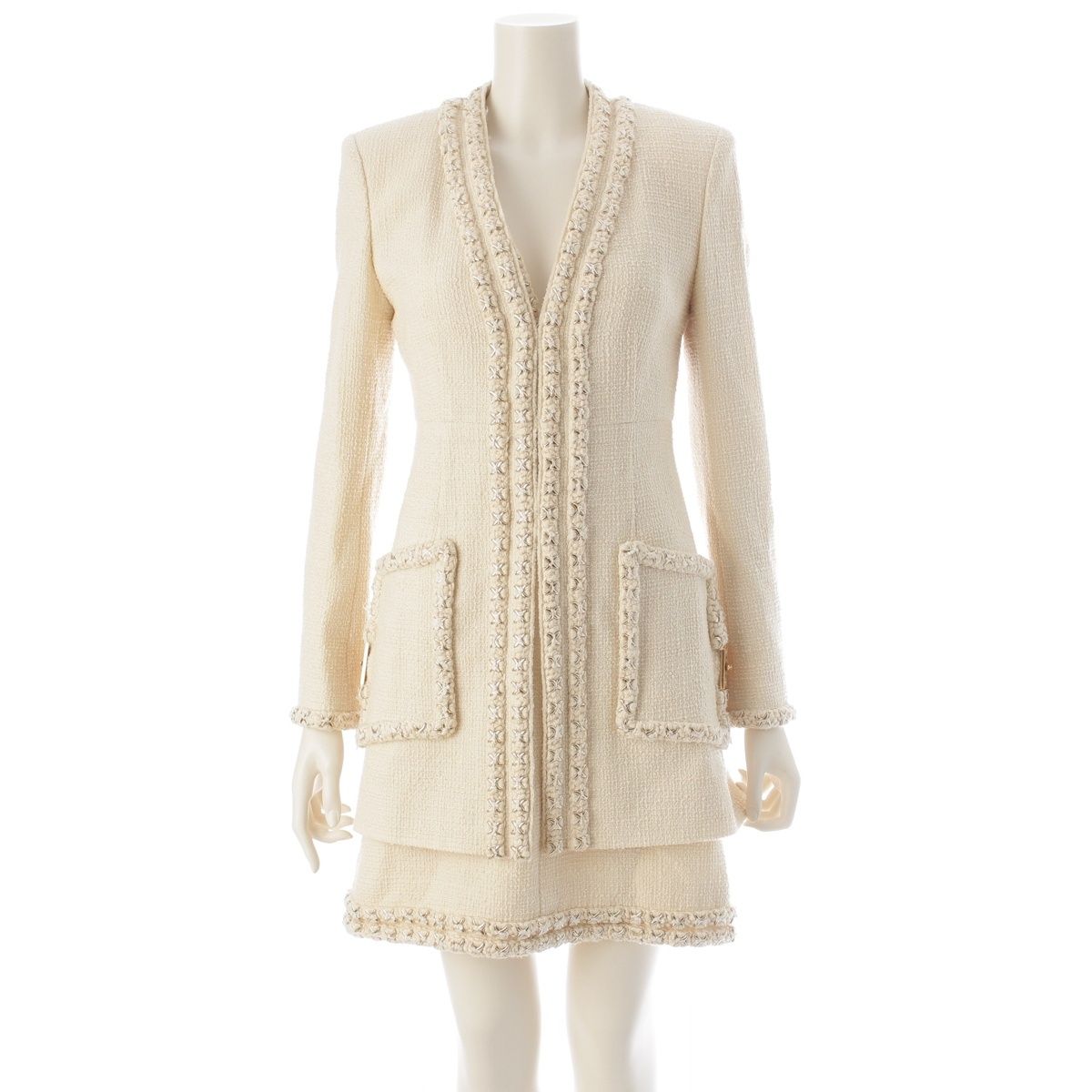 Chanel Metiers D'art Collection Wool Silk Ensemble Lion Button Star Demo Chief