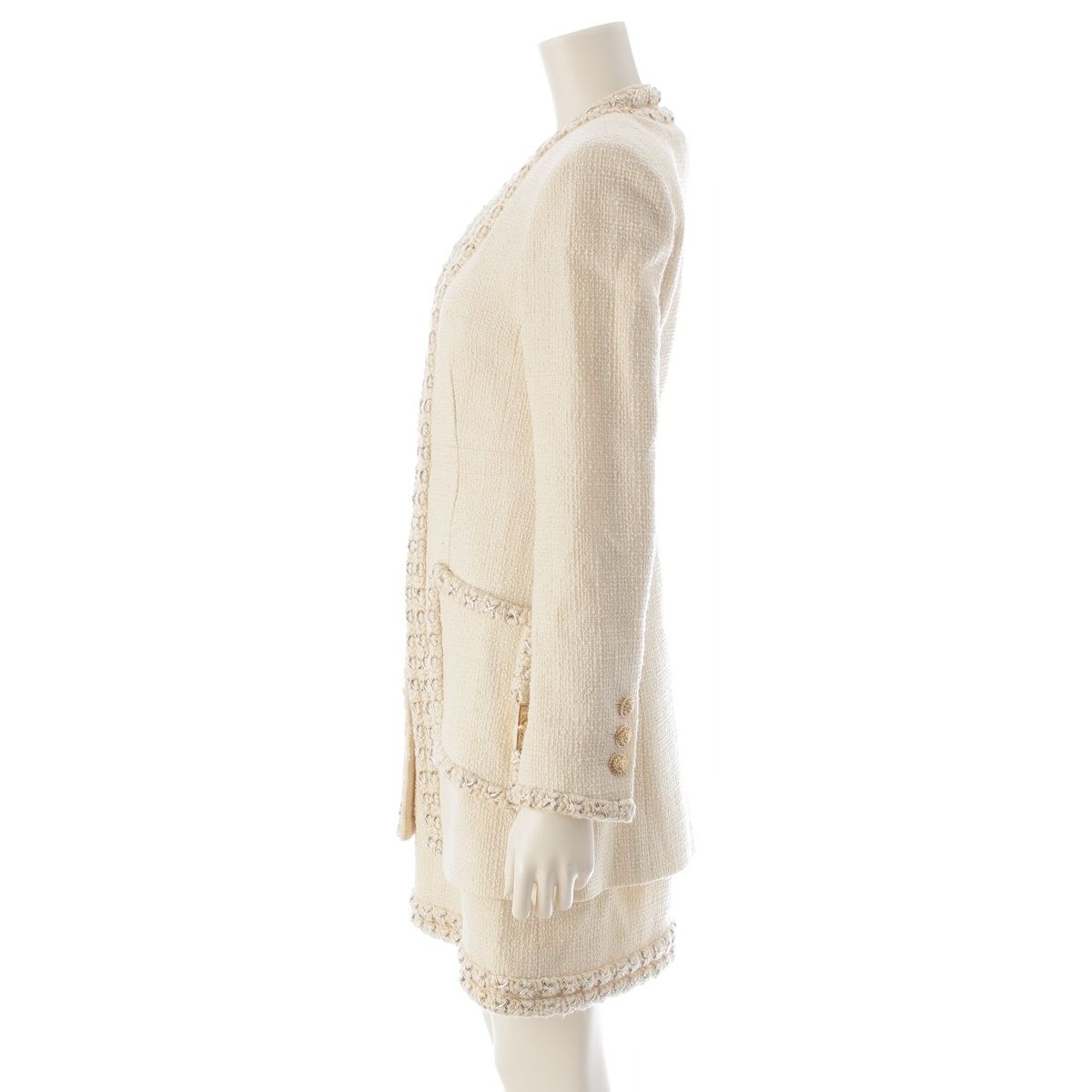 Chanel Metiers D'art Collection Wool Silk Ensemble Lion Button Star Demo Chief — view 3