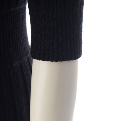 Chanel CC Logo Charm Short Sleeve Knit Dress Black 36 — view 6