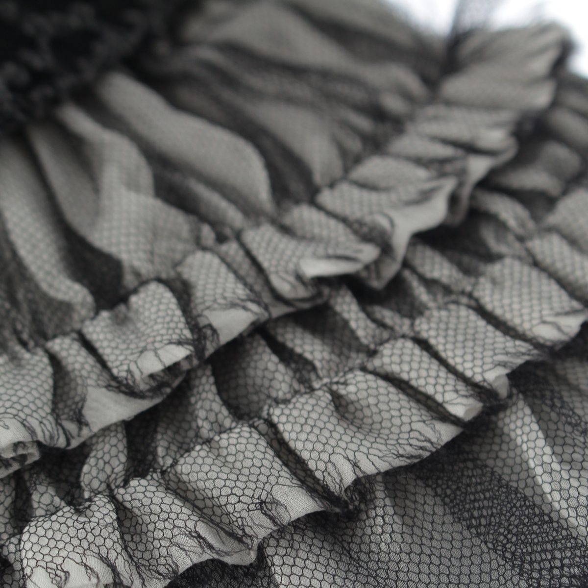 Chanel Coco Button Frill Trim Cut Jacquard Tailored Jacket Black Dark Gray 34 — view 8