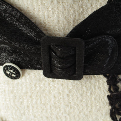 Chanel Bijou Here Button Double Breasted Tweed jacket White Black 34 — view 7