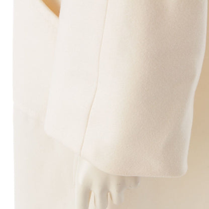 Chanel Cashmere Blend Wool Lining Long Coat Off White Ivory 34 — view 7