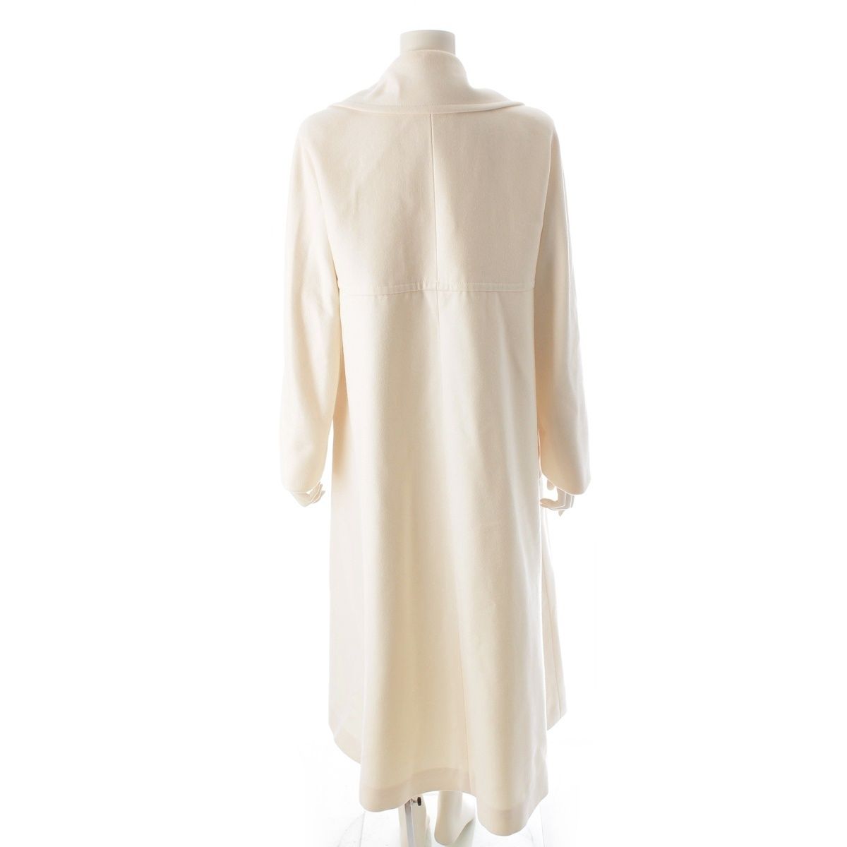 Chanel Cashmere Blend Wool Lining Long Coat Off White Ivory 34 — view 4