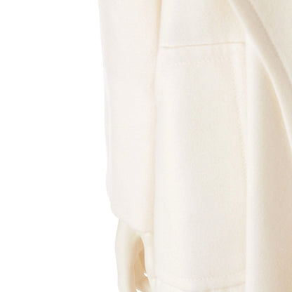Chanel Cashmere Blend Wool Lining Long Coat Off White Ivory 34 — view 6