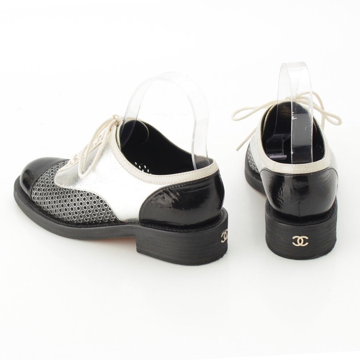 Chanel Leather Perforated Oxford — view 4