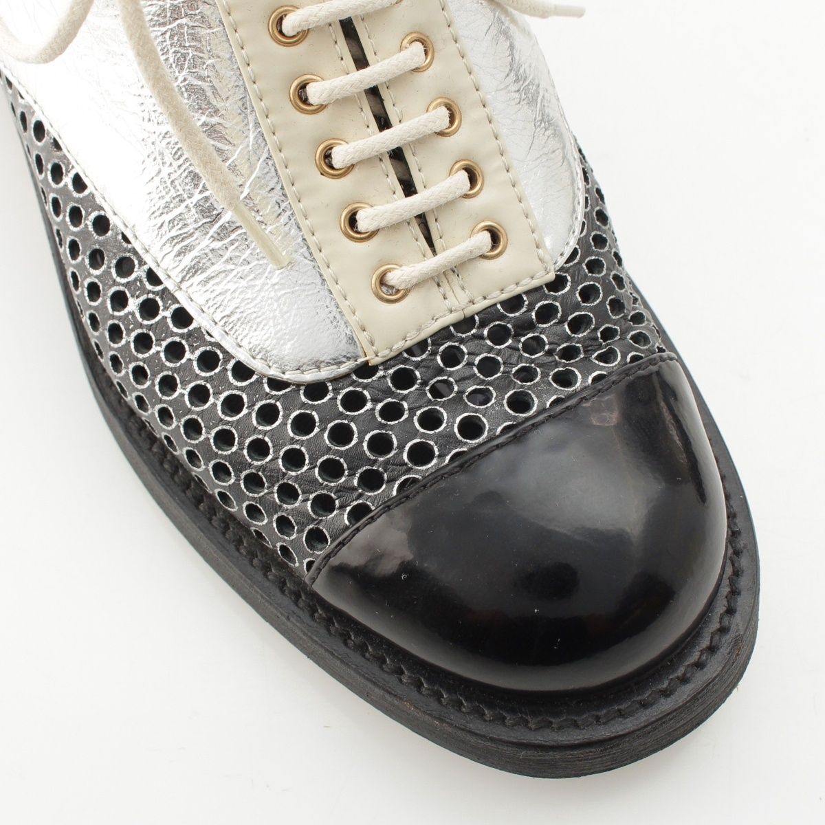 Chanel Leather Perforated Oxford — view 6