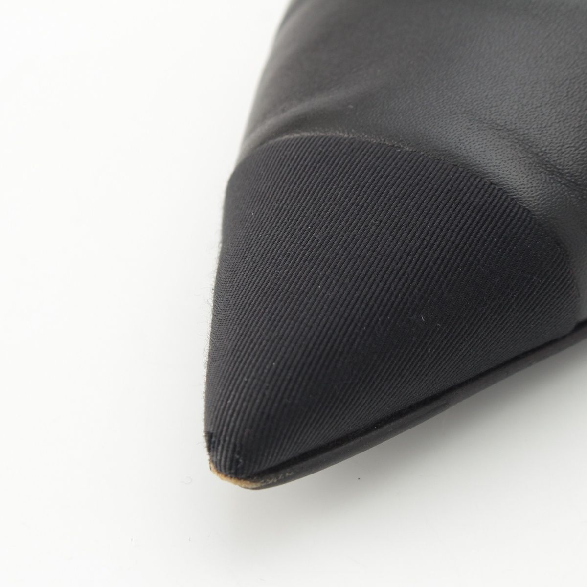 Chanel Leather Pearl Strap Sling Bag Flat Mules Shoes Black 37c — view 8