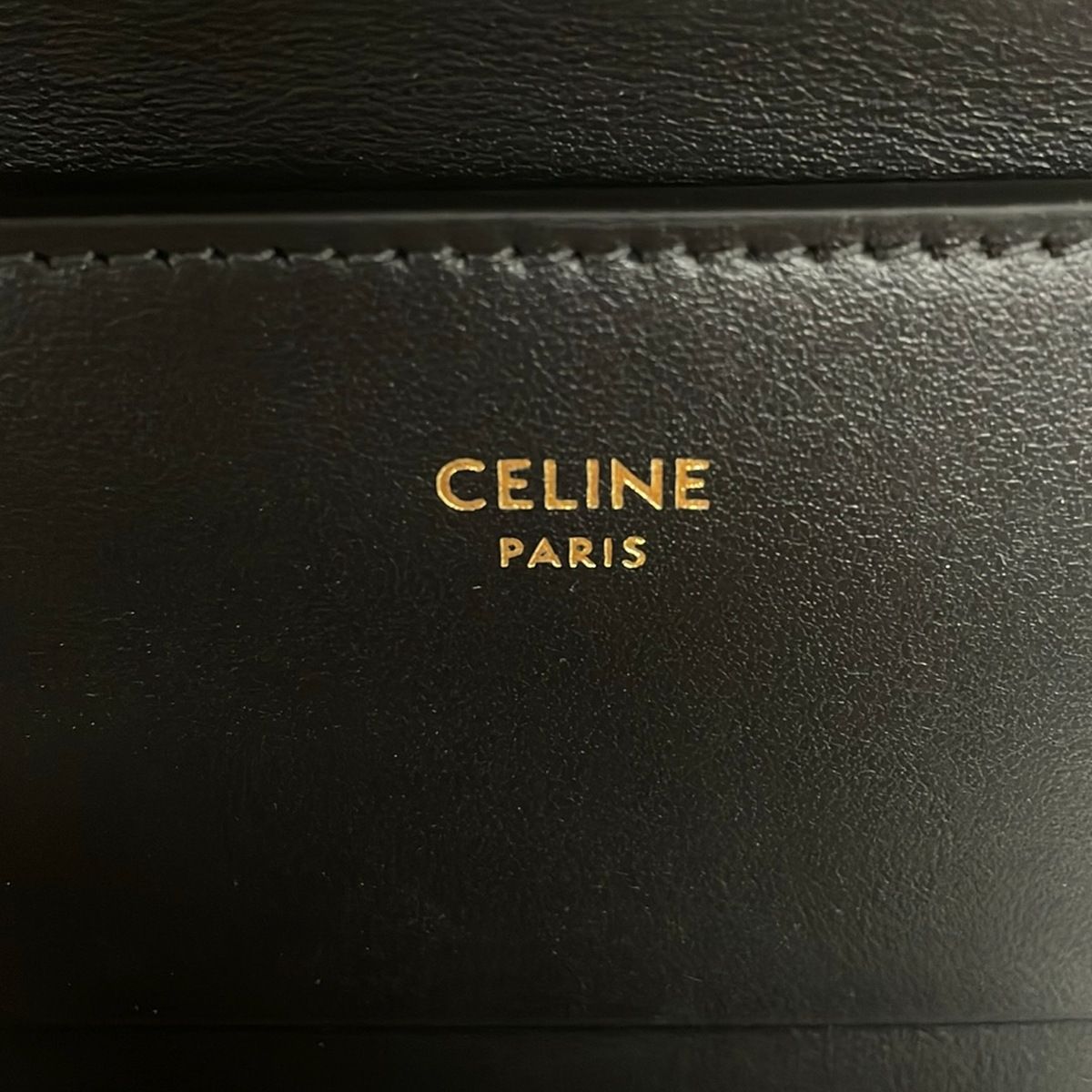 Celine Trifold Wallet Triomphe Compact Black Coin Case Removable Leather — view 5