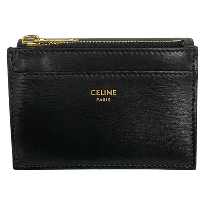 Celine Trifold Wallet Triomphe Compact Black Coin Case Removable Leather — view 2