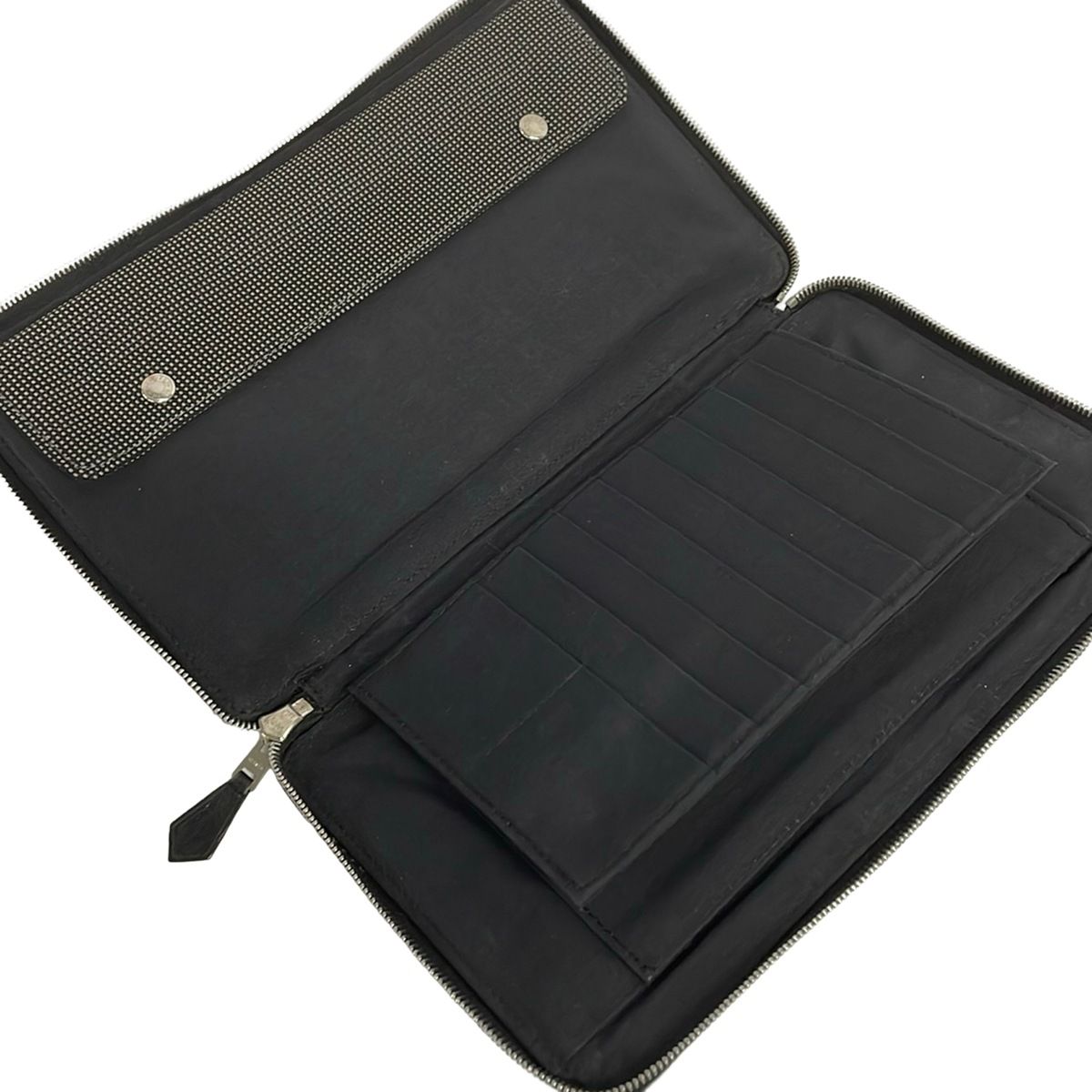 Hermes Wallet Her Line Purse GM Gray Zip Around — view 3