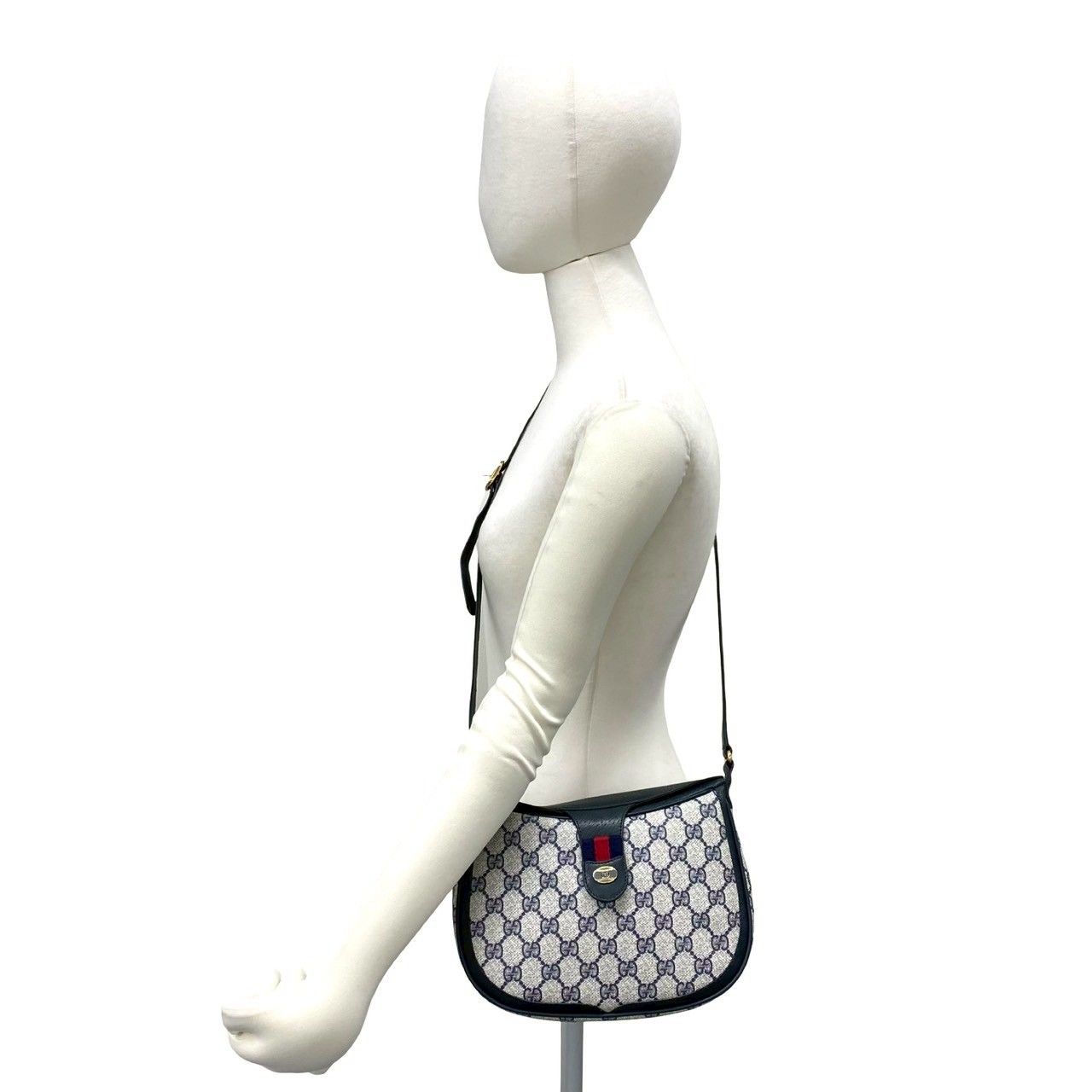 Gucci Vintage Sherry Line GG Logo Pattern Leather Mini Shoulder Bag Pochette — view 2