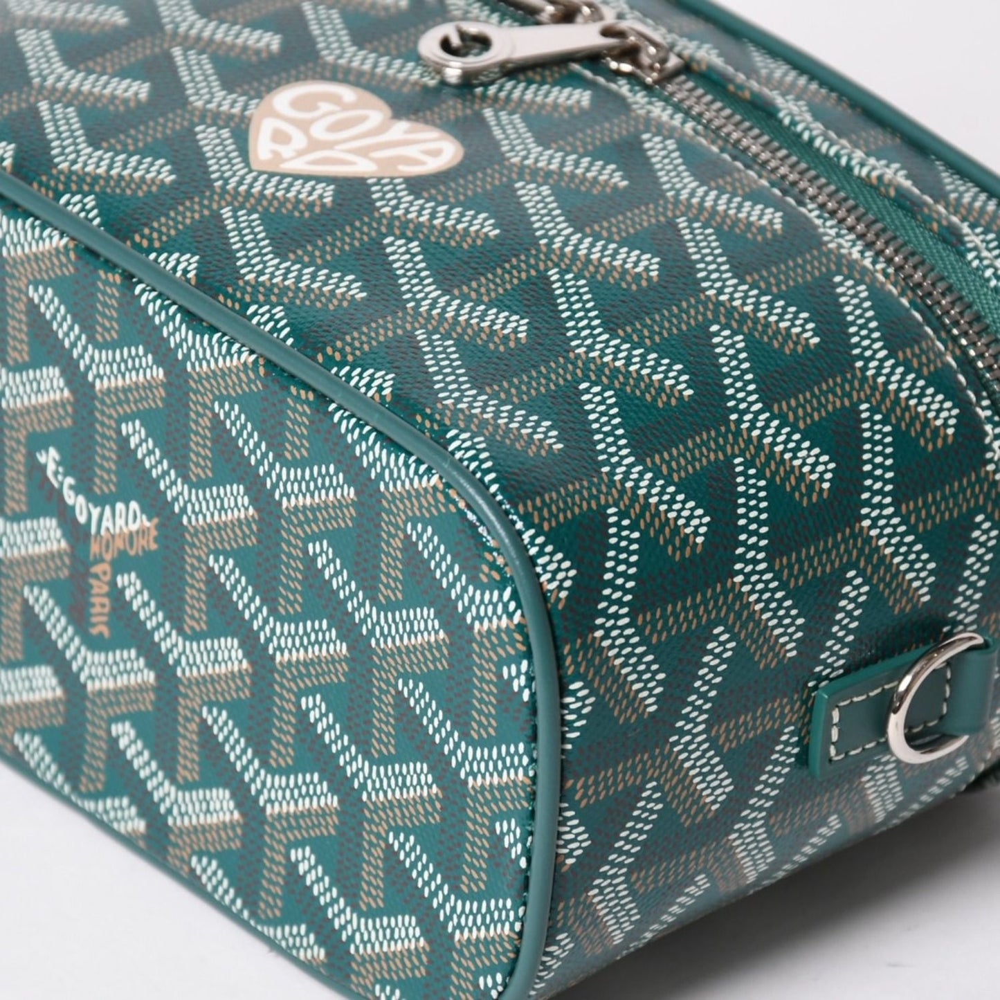 Goyard Muse Vanity Case Mini Nano Bag Green 2-Way Goyardine Canvas Calfskin — view 8