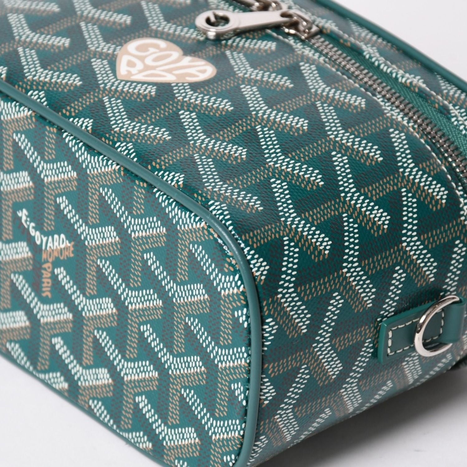Goyard Muse Vanity Case Mini Nano Bag Green 2-Way Goyardine Canvas Calfskin — view 8