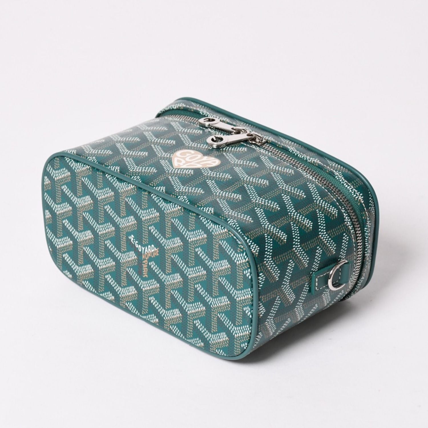Goyard Muse Vanity Case Mini Nano Bag Green 2-Way Goyardine Canvas Calfskin — view 7