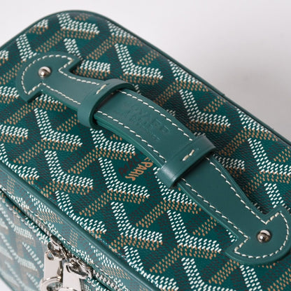 Goyard Muse Vanity Case Mini Nano Bag Green 2-Way Goyardine Canvas Calfskin — view 6