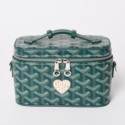 Goyard Muse Vanity Case Mini Nano Bag Green 2-Way Goyardine Canvas Calfskin — view 2