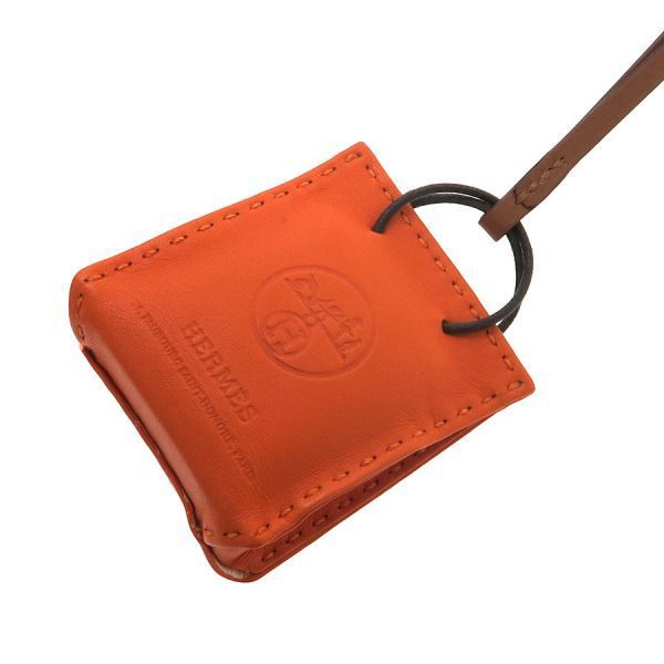 Hermes Sac Orange Bag Charm — view 4