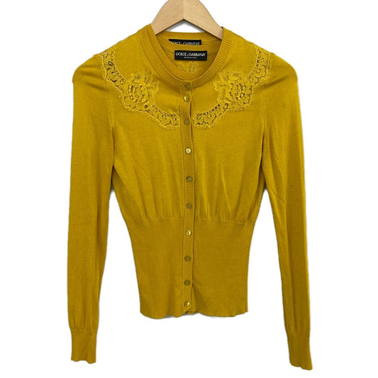 Dolce & Gabbana Ensemble Dark Yellow Silk Lace