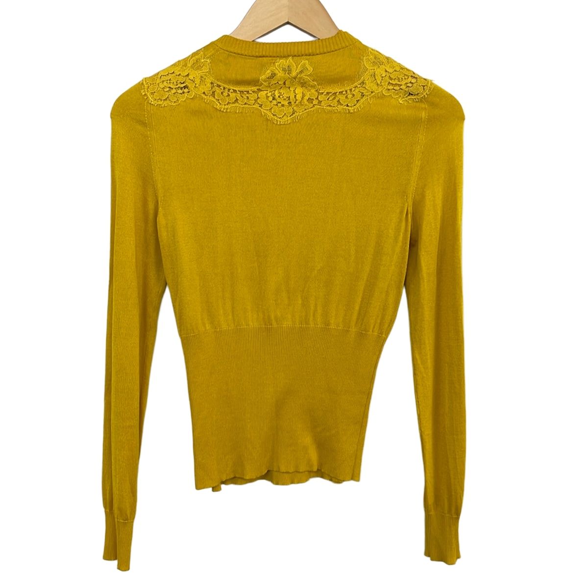 Dolce & Gabbana Ensemble Dark Yellow Silk Lace — view 2