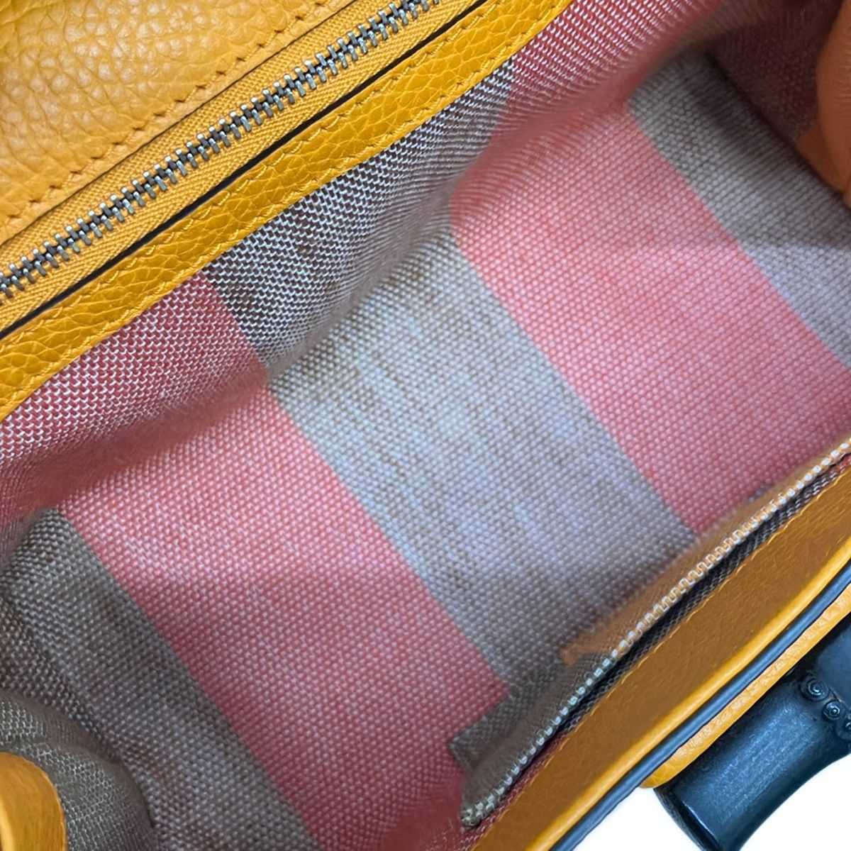 Gucci Handbag Bamboo Daily Orange Leather — view 7