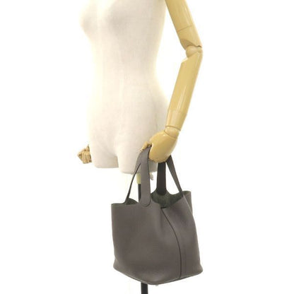 Hermes Picotin Lock Handbag Gray — view 9