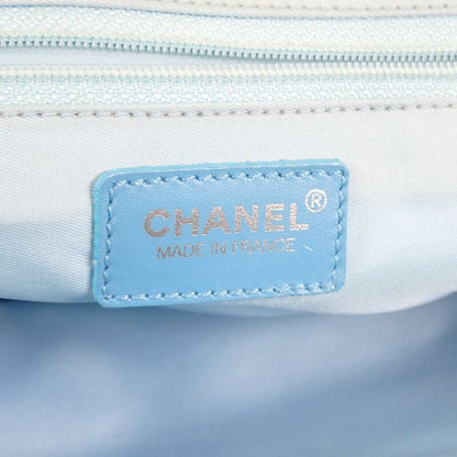 Chanel New Travel Line Tote PM Nylon Leather Blue — view 8