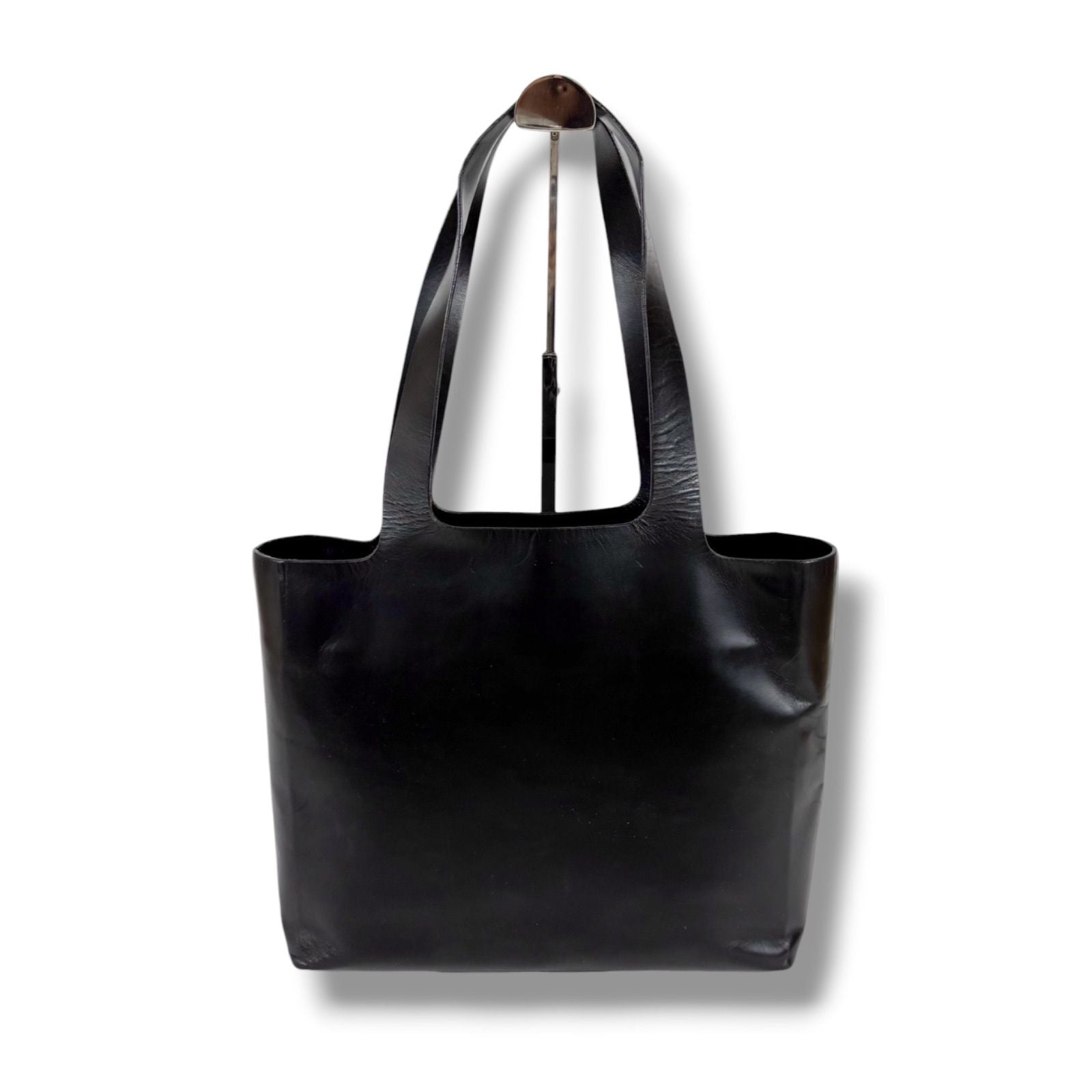 Prada All Leather Mini Tote Calf Black Nero — view 2