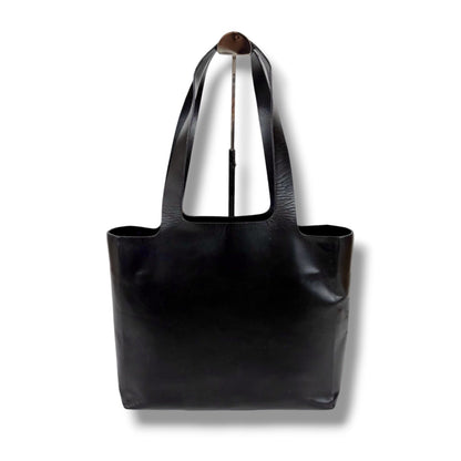 Prada All Leather Mini Tote Calf Black Nero — view 2
