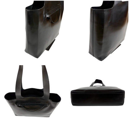 Prada All Leather Mini Tote Calf Black Nero — view 3