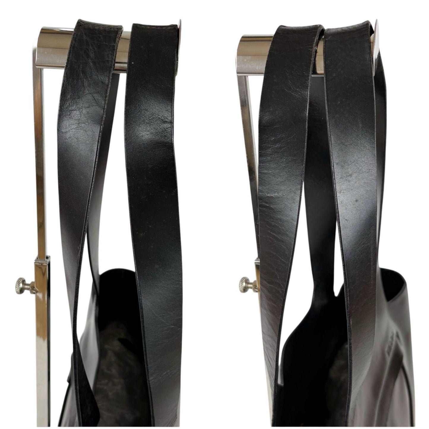 Prada All Leather Mini Tote Calf Black Nero — view 6